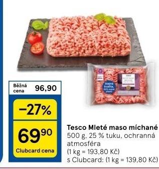 Mleté maso mix Tesco