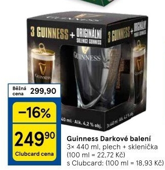 Pivo Guinness - dárkové balení