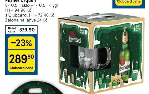 Pivo Pilsner Urquell - dárkové balení - Tesco akcniletaky.com