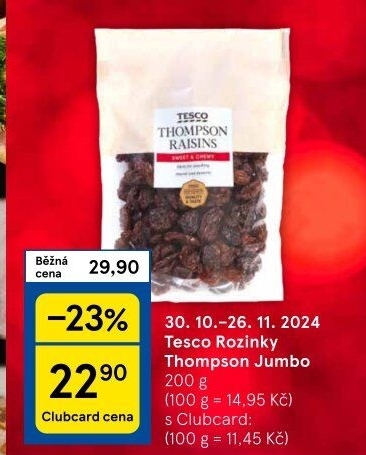 Rozinky Jumbo Thompson Tesco