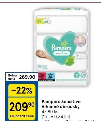 Vlhčené ubrousky dětské Pampers Sensitive