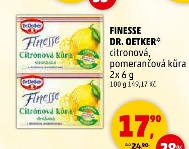 Citronová kůra Finesse Dr. Oetker