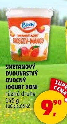 Jogurt smetanový ovocný Boni