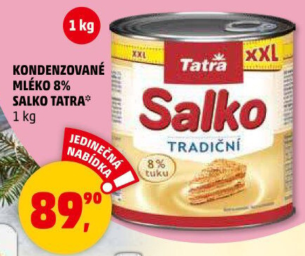 Mléko kondenzované Salko Tatra