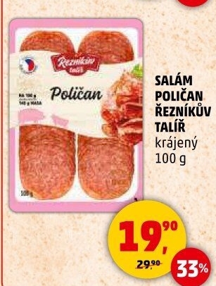 Salám Poličan Řezníkův talíř