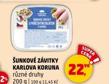 Šunkové závitky Karlova Koruna