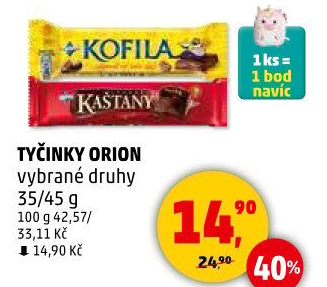 Tyčinky čokoládové Orion