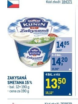 ZAKYSANÁ SMETANA 15%