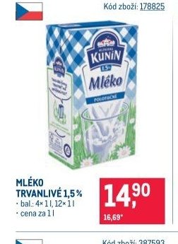 MLÉKO TRVANLIVÉ 1,5%