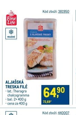 ALJAŠSKÁ TRESKA FILÉ