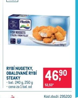 RYBÍ NUGETKY, OBALOVANÉ RYBÍ STEAKY