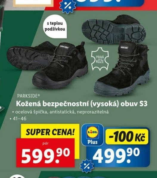 Kožená bezpečnostní (vysoká) obuv S3