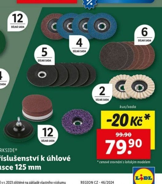 Příslušenství k úhlové brusce 125 mm