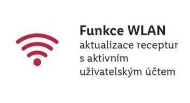 Funkce WLAN aktualizace receptur s aktivním uživatelským účtem