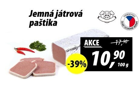 Paštika játrová jemná