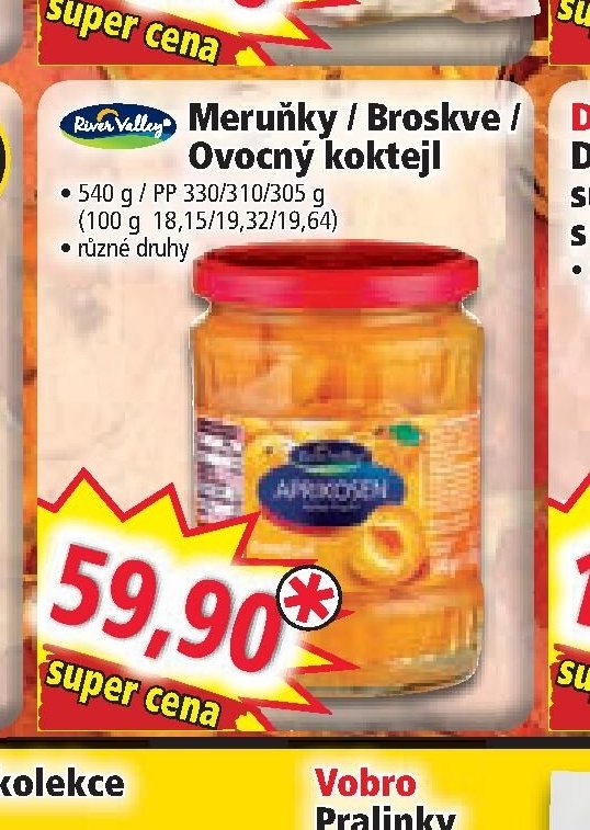Meruňky / Broskve / Ovocný koktejl