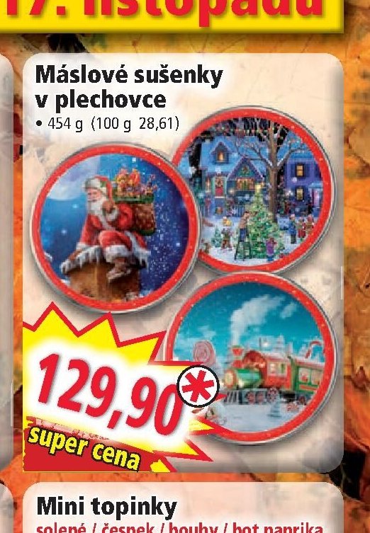Máslové sušenky v plechovce