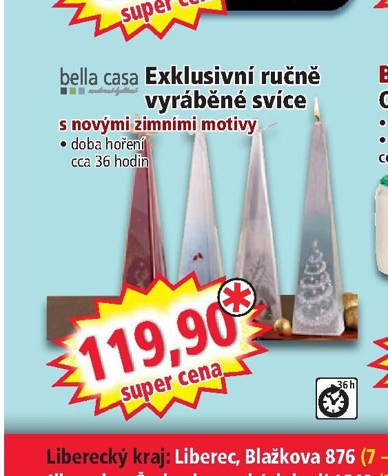 bella casa Exkluzivní ručně vyráběné svíce
