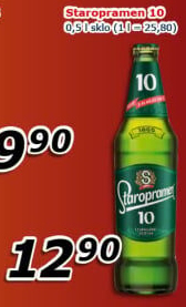 Pivo světlé výčepní 10° Staropramen