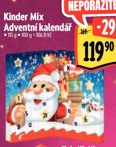 Adventní kalendář Mix Kinder