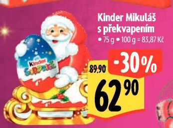 Mikuláš s překvapením Kinder