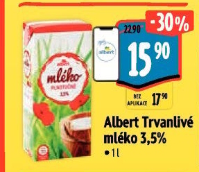 Mléko trvanlivé Albert - 3,5% plnotučné