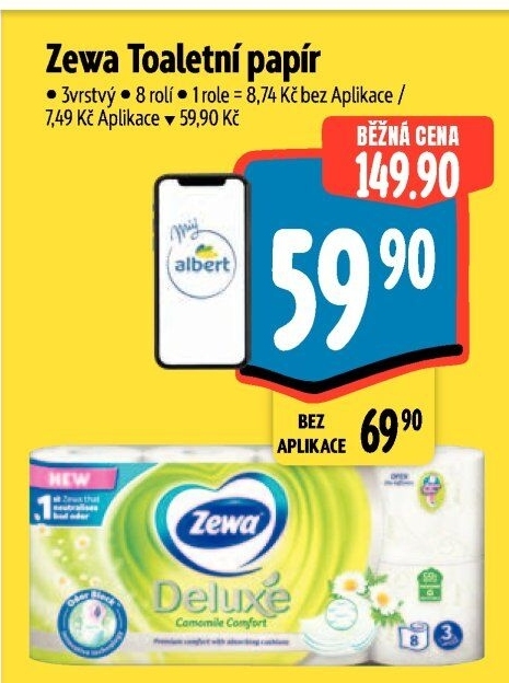 Toaletní papír 3vrstvý Deluxe Zewa