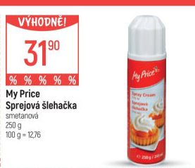 Šlehačka ve spreji My Price