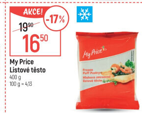 Těsto listové mražené My Price
