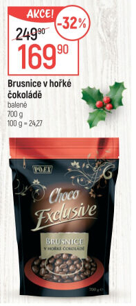 Brusinky v čokoládě Choco Exclusive Poex
