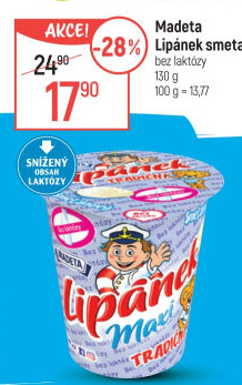 Dezert Lipánek bez laktózy Madeta