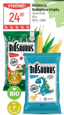 Křupky kukuřičné bez lepku Biosaurus