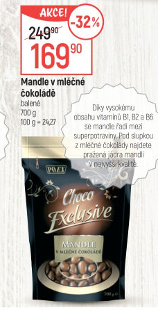 Mandle v čokoládě Choco Exclusive Poex