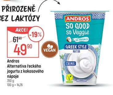 Andros Alternativa řeckého jogurtu s kokosovým nápoje