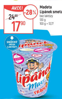 Dezert Lipánek bez laktózy Madeta