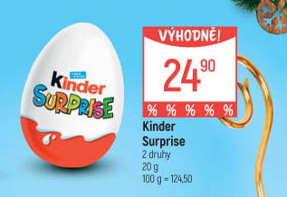 Čokoládové vajíčko s překvapením Kinder Surprise