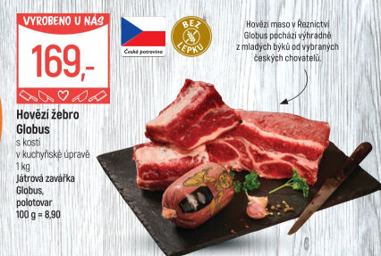 Hovězí žebra s kostí Globus