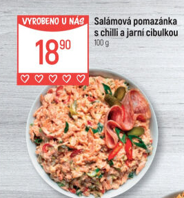 Salámová pomazánka s chilli a jarní cibulkou Globus