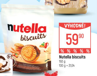 Sušenky Biscuits Nutella