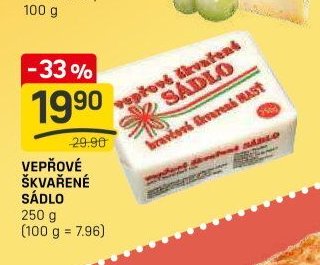 VEPŘOVÉ ŠKVAŘENÉ SÁDLO