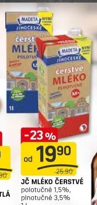 Mléko čerstvé Jihočeské Madeta