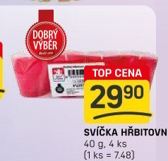 Svíčky hřbitovní - náplň Dobrý Výběr