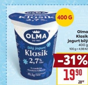 Bílý jogurt Klasik Olma