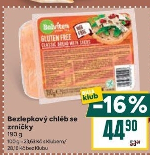 Chléb bez lepku Balviten