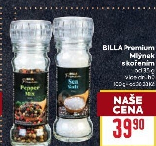 Mlýnek s kořením Billa Premium