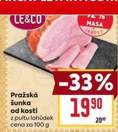 Šunka pražská od kosti nejvyšší jakosti LE&amp