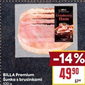 Šunka s brusinkami Billa Premium
