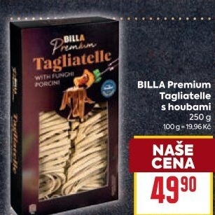 Tagliatelle s hřiby Billa Premium