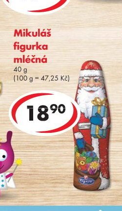 Mikuláš figurka mléčná