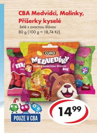 CBA Medvídci, Malinky, Příšerky kyselé